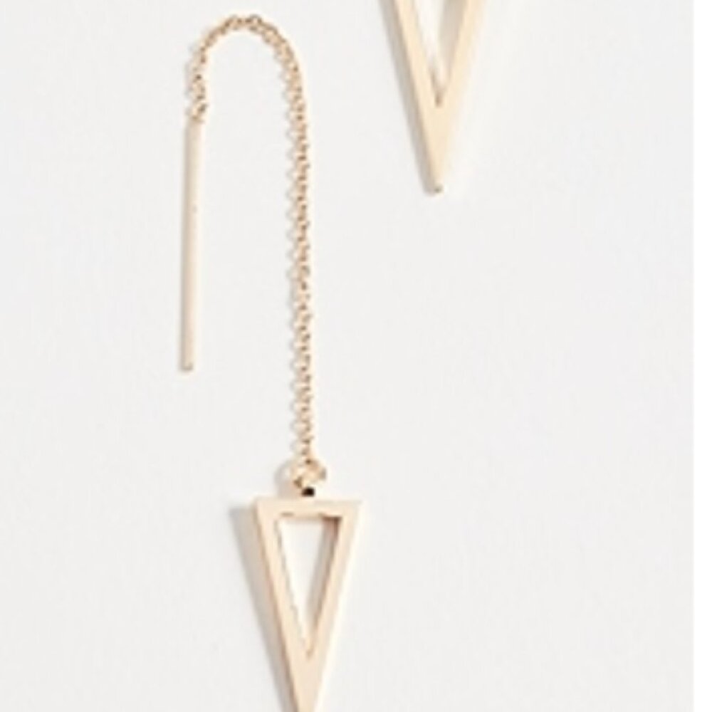Rebecca Minkoff Long Triangle Frame Threader Earrings